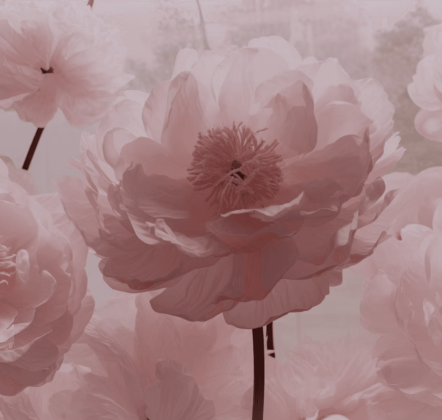 Soft pink peonies